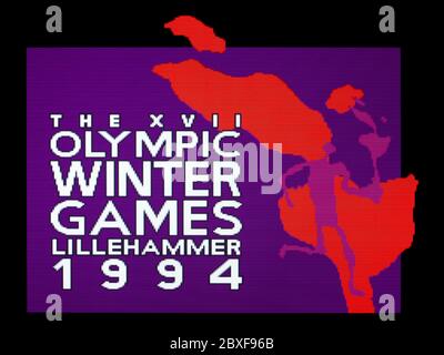 Die XVII Olympischen Winterspiele Lillehammer 1994 - SNES Super Nintendo - nur für redaktionelle Verwendung Stockfoto