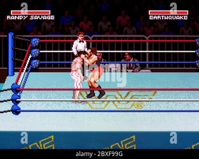 WWF Super WrestleMania Wrestle Mania - SNES Super Nintendo - nur zur redaktionellen Verwendung Stockfoto