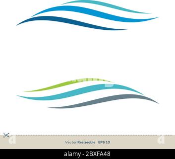 Waves Swoosh Vector Logo Vorlage Illustration Design. Vektor-EPS 10. Stock Vektor
