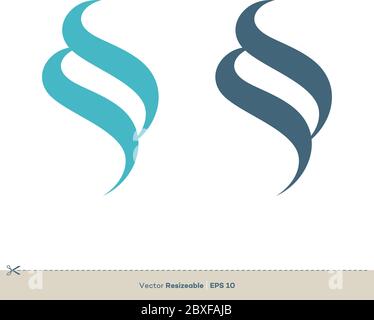 Waves Swoosh Vector Logo Vorlage Illustration Design. Vektor-EPS 10. Stock Vektor