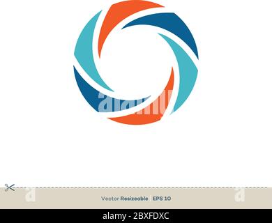 Shutter Lens Vector Logo Template Illustration Design. Vektor EPS 10. Stock Vektor