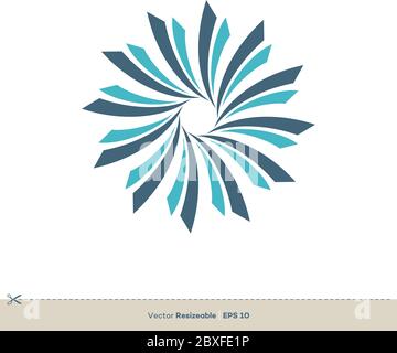 Abstraktes Design Für Grafiken Mit Blumenvektor-Logo. Vektor EPS 10. Stock Vektor