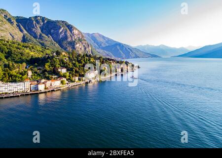 Comer See (IT) - Tremezzina - Luftansicht Stockfoto