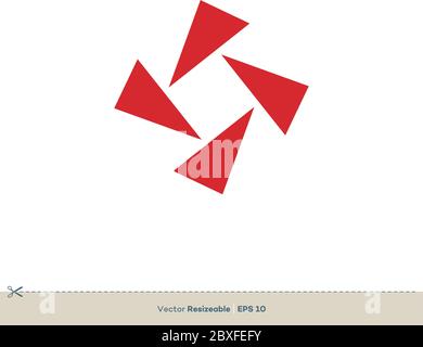 Abstrakt Gebrochenes Glas Vektor Logo Vorlage Illustration Design. Vektor EPS 10. Stock Vektor