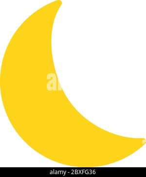 Mond-Symbol isoliert auf weißem Hintergrund Vektor-Illustration eps 10 Stock Vektor