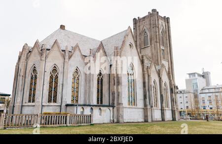 Kathedrale von Christus dem König oder auf Isländisch: Landakotskirkja, formal Basilika Krists konungs (die Basilika von Christus dem König), oft bezeichnet Stockfoto