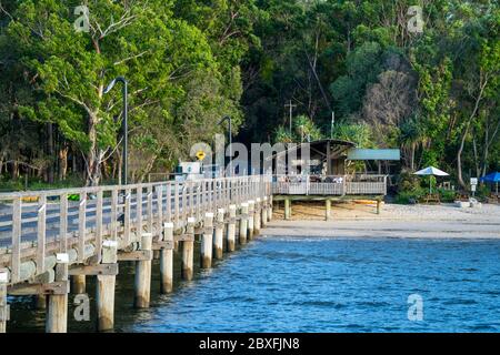 Kingfisher Bay Jetty, Fraser Island, Queensland, Australien Stockfoto