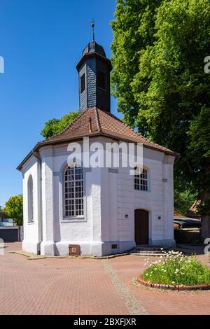 D-Schermbeck, D-Schermbeck-Altschermbeck, Niederrhein, Münsterland, Naturpark hohe Mark Westmünsterland, Rheinland, Nordrhein-Westfalen, NRW, Kapelle, ehemalige evangelisch-reformierte Kirche, Kulturstiftung Schermbeck Stockfoto