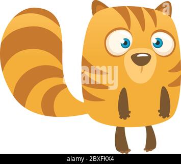 Cartoon Chippmunk oder Murmeltier stehend. Wald Tier Vektor Illustration von Chippmunk Stock Vektor