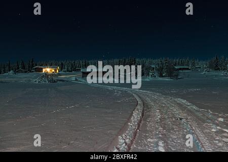 Karesuando, Polarkreis, Lappland, Schweden. Stockfoto