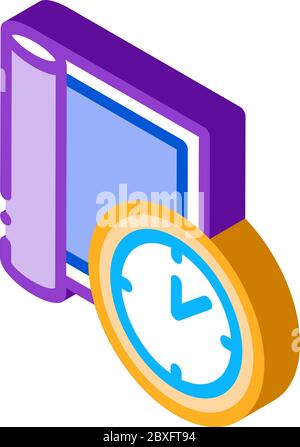 Vektorgrafik für isometrisches Symbol für Teppichreinigung Stock Vektor
