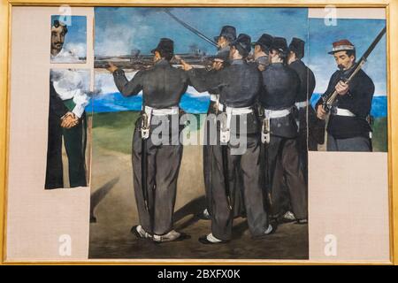 Gemälde mit dem Titel 'die Hinrichtung Maximilians' von Edouard Manet aus dem Jahr 1867 Stockfoto