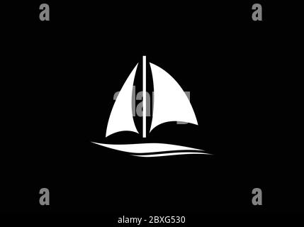 Schiffslogo, Kreuzfahrtschiff Logo Design Vektor Vorlage, Boot Zeichen Symbol Stock Vektor