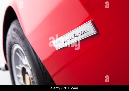 Ferrari Dino 246 GTS Pininfarina Logo Stockfoto