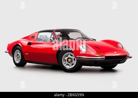 Ferrari Dino 246 GTS Vorderwinkel Stockfoto