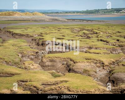 Northam Burrows auf dem Torridge und Taw Mündung. Schöne Landschaft, interessante Geologie und Ort von besonderem wissenschaftlichen Interesse. Stockfoto