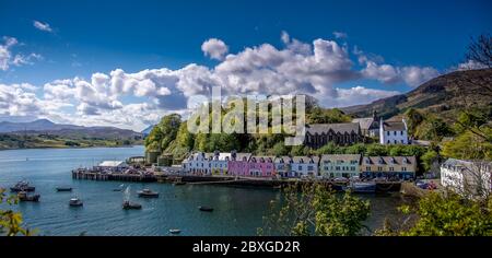 Altstadt von Portree, Isle of Skye, Inner Hebrides, Schottland, Großbritannien Stockfoto