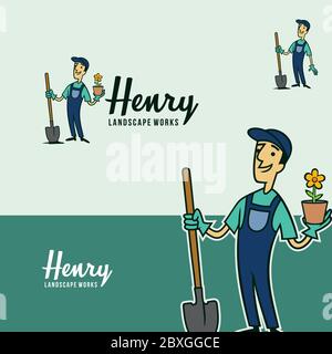 Logo von Landscape Works Stock Vektor