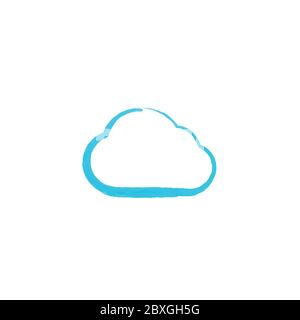 Handgezeichnetes Cloud-Symbol. Abbildung des Vektorgrafiken Stock Vektor