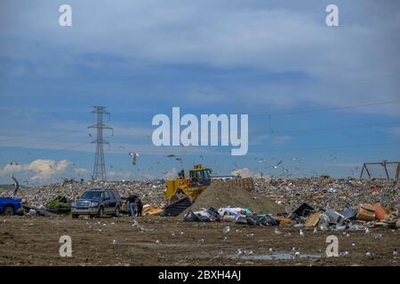 Juni 2020 - Calgary Alberta Kanada - Calgary Deponie Schrottplatz für die Entsorgung von Abfällen Stockfoto