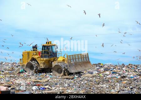 Juni 2020 - Calgary Alberta Kanada - Calgary Deponie Schrottplatz für die Entsorgung von Abfällen Stockfoto