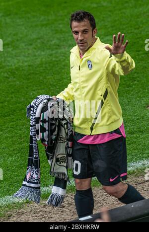 Alessandro Del Piero in seinem letzten offiziellen Spiel mit Juventus Stockfoto