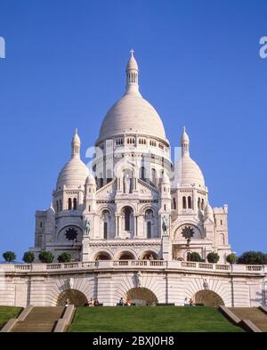 Basilika Sacré-Cœur (Basilika Sacré-Cœur), Montmartre, Paris, Île-de-France, Frankreich Stockfoto