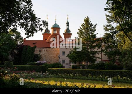 Auf dem Hügel Petřín, Garten Stockfoto