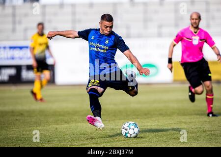 Horsens, Dänemark. Juni 2020. Josip Radosevic (22) von Broendby, WENN sie während des 3F Superliga-Spiels zwischen AC Horsens und Broendby IF in der Casa Arena in Horsens gesehen wird. (Foto: Gonzales Photo/Alamy Live News Stockfoto