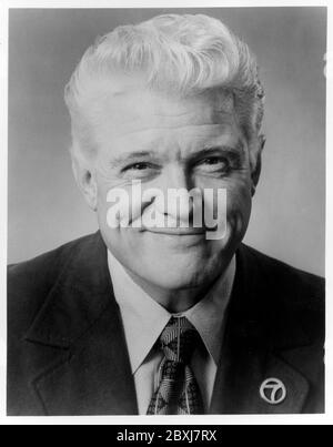 Porträt des Fernsehnewsman Jerry Dunphy . Stockfoto