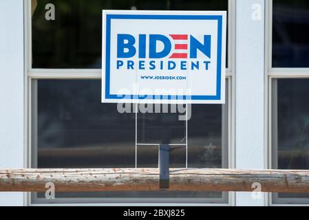 Joe Biden für Präsident unterzeichnen in Joseph, Oregon. Stockfoto