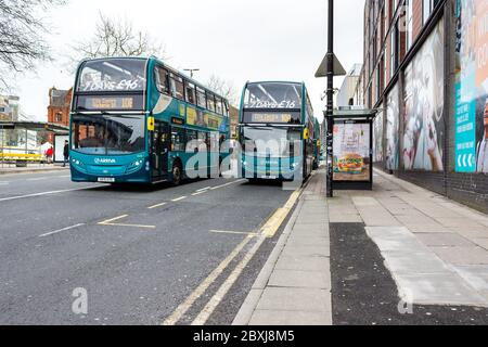 Arriva City Centre Buses, London Road, Liverpool Stockfoto