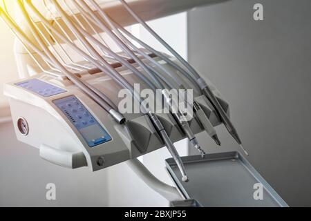 Dental-Bohrer in Zahnarztpraxis, Zahnpflege Stockfoto