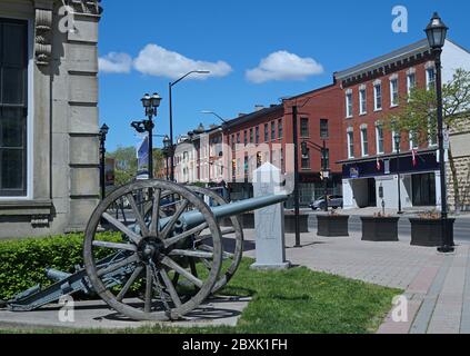 Cobourg, Ontario, Kanada - 7. Juni 2020: Diese kleine Stadt östlich von Toronto ist stolz auf ihr historisches Erbe und bewahrt zahlreiche Gebäude aus der Stockfoto