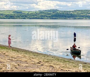 Cardross, Glasgow, Schottland, UK 7. Juni 2020: UK Wetter: Schönes Wetter in Cardross am Ufer des Flusses clyde. Quelle: Gerard Ferry/Alamy Live News Stockfoto