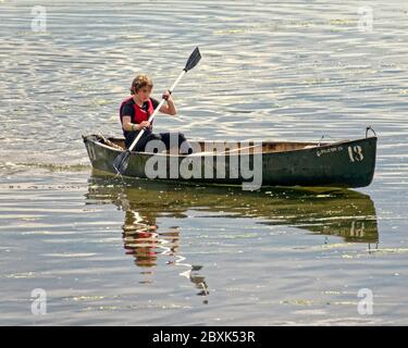 Cardross, Glasgow, Schottland, UK 7. Juni 2020: UK Wetter: Schönes Wetter in Cardross am Ufer des Flusses clyde. Quelle: Gerard Ferry/Alamy Live News Stockfoto