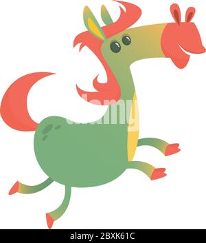 Galoppierendes Cartoon Horse. Vektor isoliert Stock Vektor