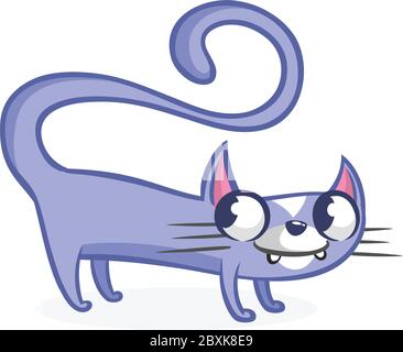 Cartoon sitzende tabby Katze. Vektorgrafik Stock Vektor