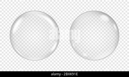 Vektor transparente Seifenblase auf einem hellen Hintergrund. Stock Vektor