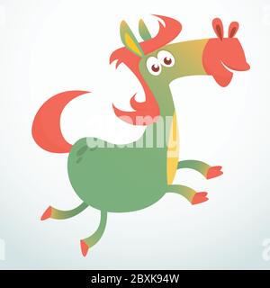 Cartoon Horse Running. Vektorgrafik Stock Vektor