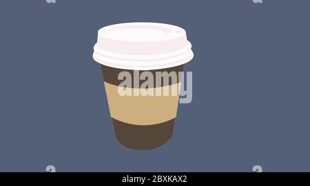 Vektor Isoliert Illustration Take Away Kaffeetasse Stock Vektor