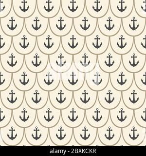 Nahtloses Ankermuster Stock Vektor