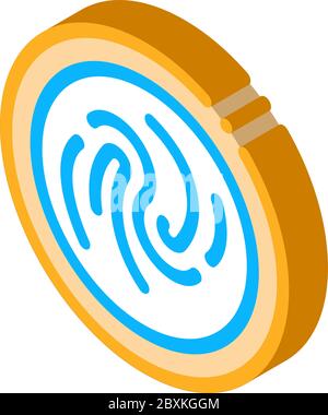 Gleichmäßig Mayonnaise auf Platte isometrische Symbol Vektor-Illustration verteilen Stock Vektor
