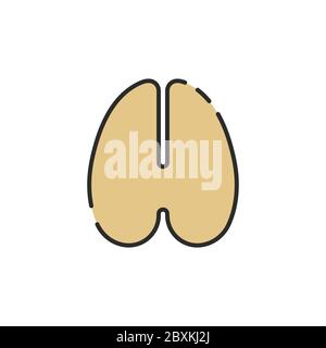 Kamel Fußabdruck Vektor Symbol isoliert auf weißem Hintergrund Stock Vektor