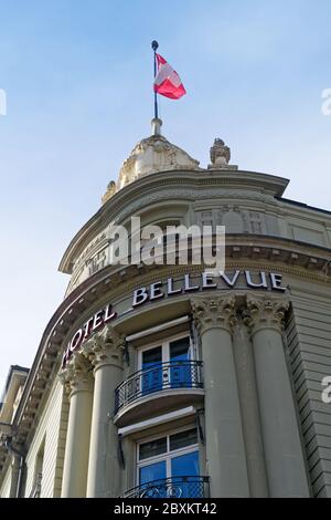 Das Luxushotel Bellevue Palace in Bern, Schweiz Stockfoto