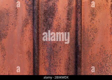 Alte Blechstruktur. Rost auf dem Oberflächenhintergrund.Rostige Textur oder Hintergrund Stockfoto