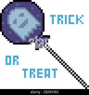 Vektor Pixel Art Sussigkeiten Halloween Isoliert Stock Vektorgrafik Alamy