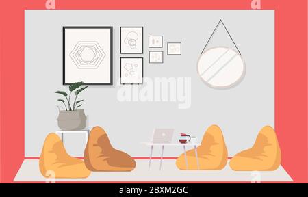 Mock-up-Illustration eines modernen Tagungsraums Stock Vektor