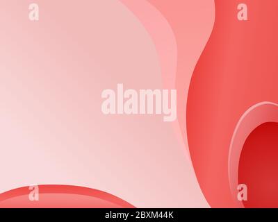 Abstrakte rosa geschwungene Welle Hintergrund Illustration. Stockfoto