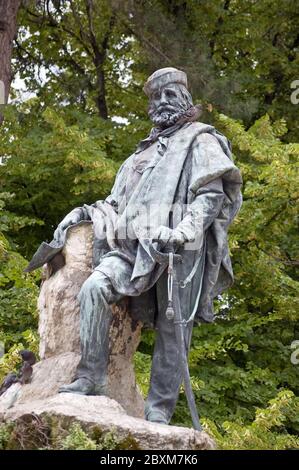 Denkmal für den italienischen Revolutionär- und Militärhelden Giuseppe Garibaldi (1807 - 1882). Giardini, Venedig, Italien. Stockfoto